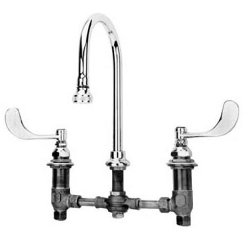 0865-04 T&S Brass Swvl gs nck med faucet 8 in centers