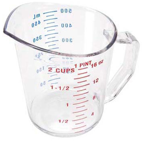 3215 Rubbermaid 1 pt measuring cup-135 clear