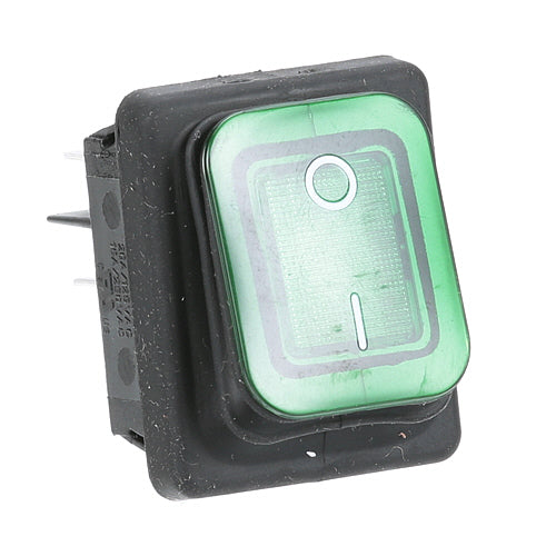 78-184S Prince Castle Switch - rocker,  lighted (green)